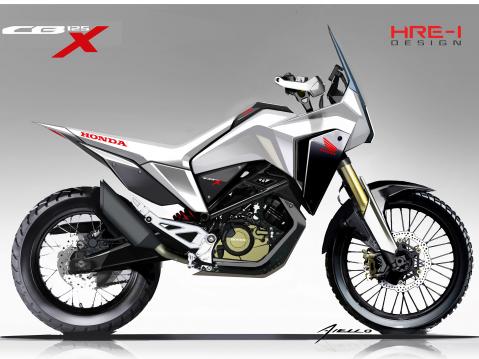 Honda CB125X konseptipiirros.