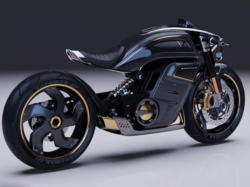 Uusi luksusluokan amerikkalainen sähkömoottoripyörä Expannia.