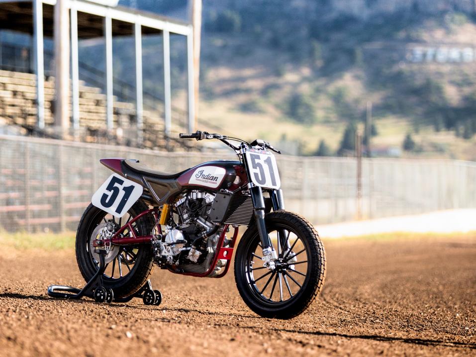 Indian Scout FTR750 flat-track racer.