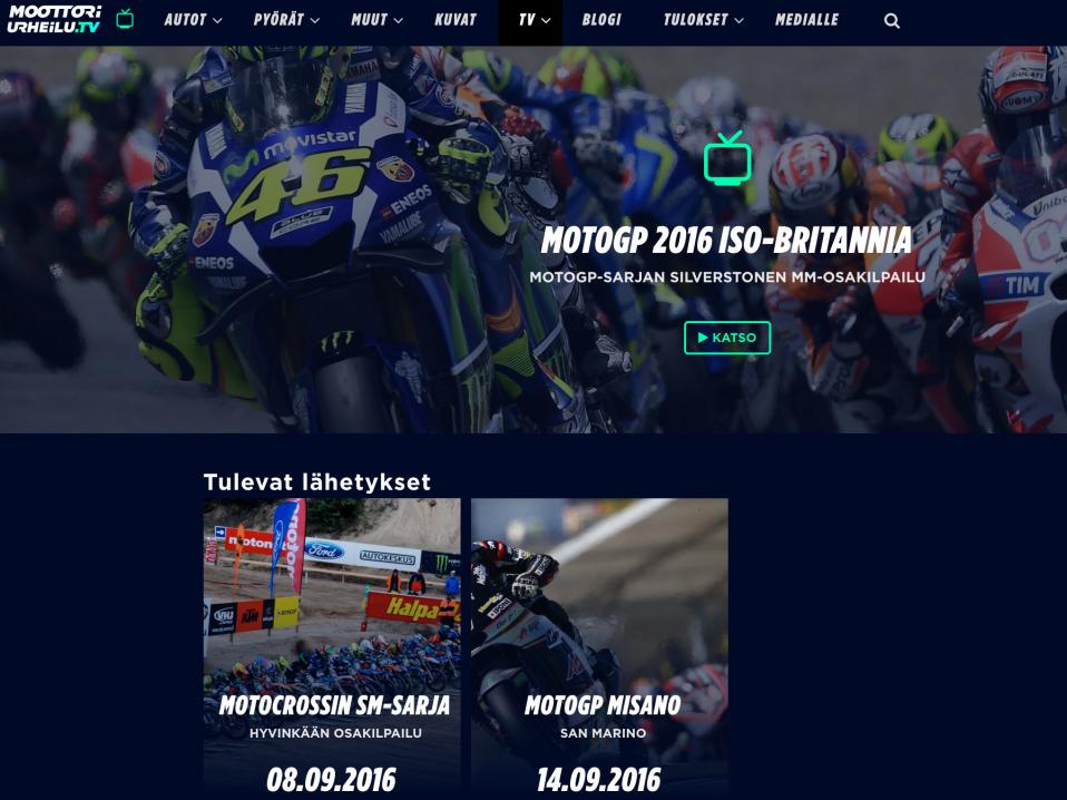 Helmikuussa avattu Moottoriurheilu.tv alkaa tästä päivästä lähtien näyttää moottoriurheiluohjelmia nettisivujensa kautta ilmaiseksi - myös MotoGP-kisojen koosteita.