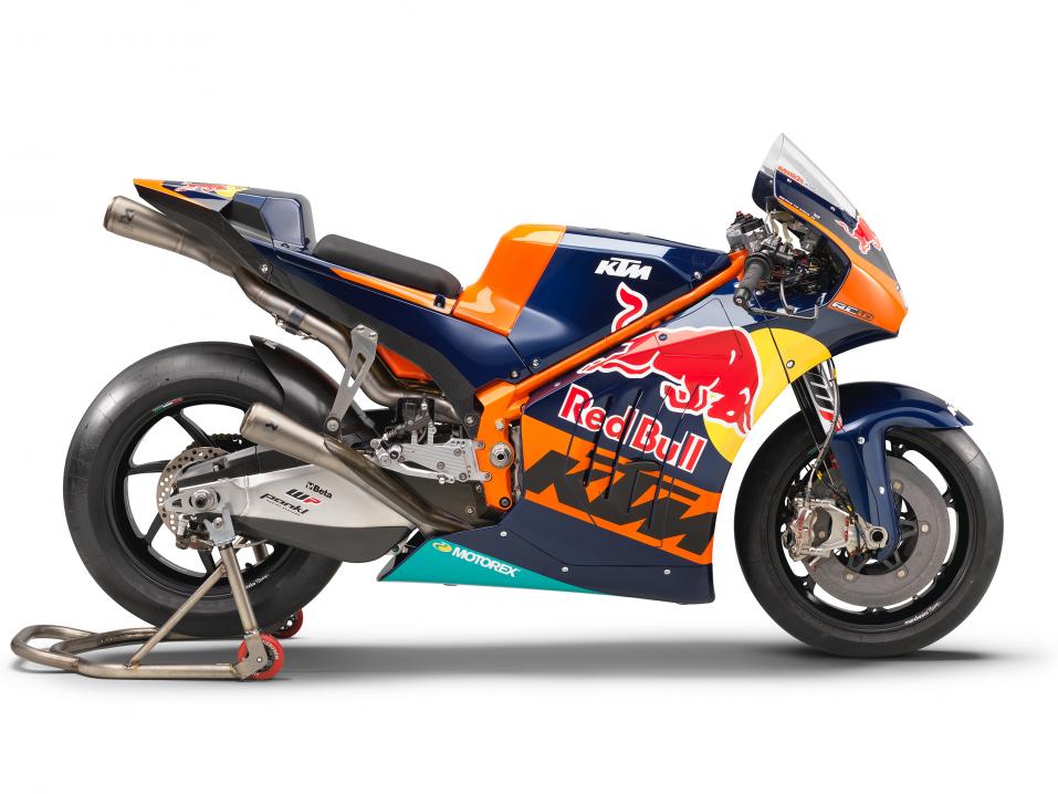 KTM:n ensi vuoden MotoGP kisakilpuri RC16.