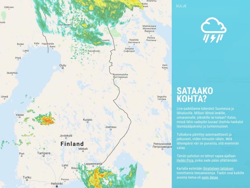 Sataako kohta? www.sataako.fi. Suosittelemme.
