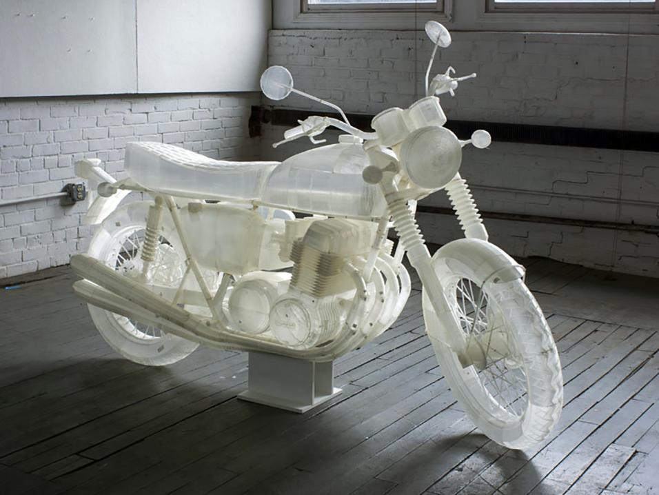 Jonathan Brandin 3D-mallintama ja -tulostama vuosimallin 1972 Honda CB500.