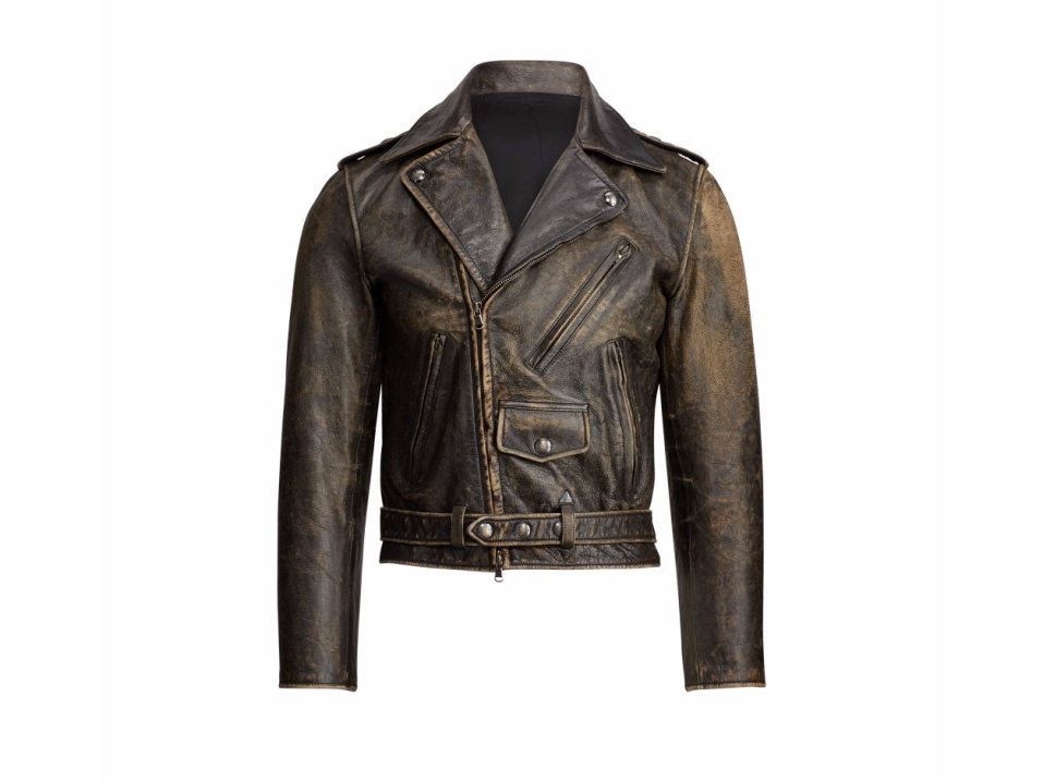 Ralph Lauren Locklear Leather Moto Jacket.