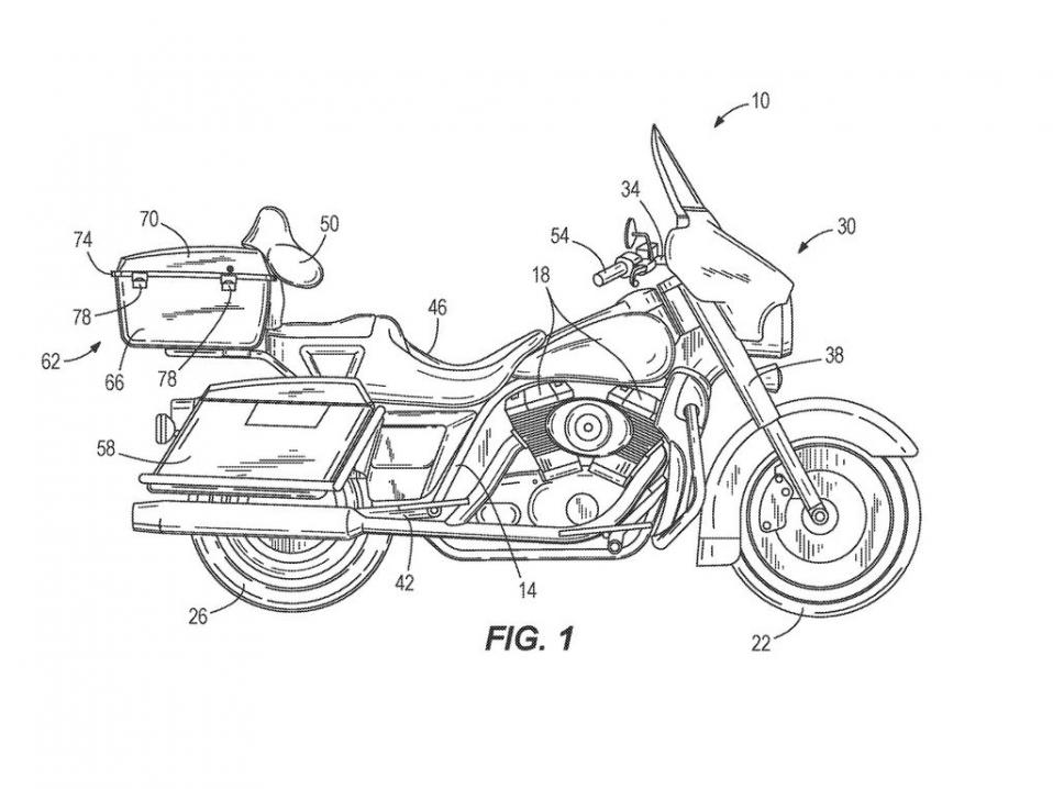 Harleyn patentin mukaan gyroskoopit pitäisivät pyörän pystyssä hitaissa vauhdeissa.