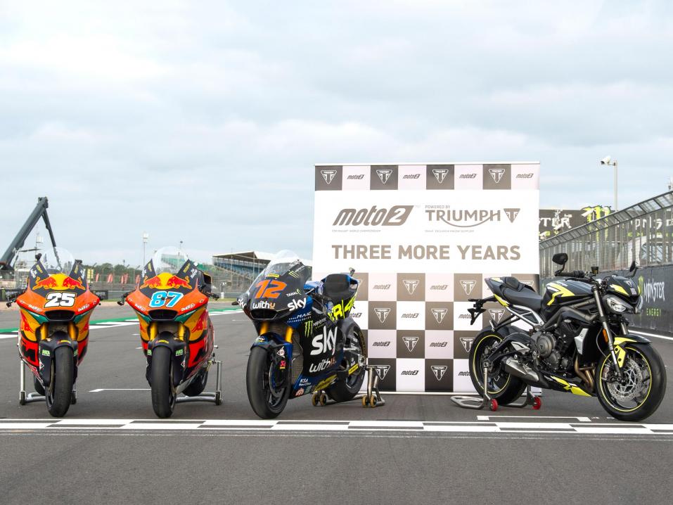 Triumph toimii Moto2-sarjan moottoritoimittajana vuodet 2022-2024.