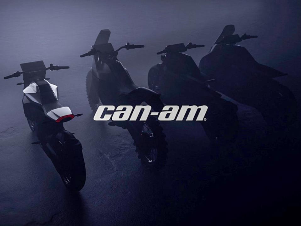 Can-Amin tulevan sähkömoottoripyörämalliston kuvaa.