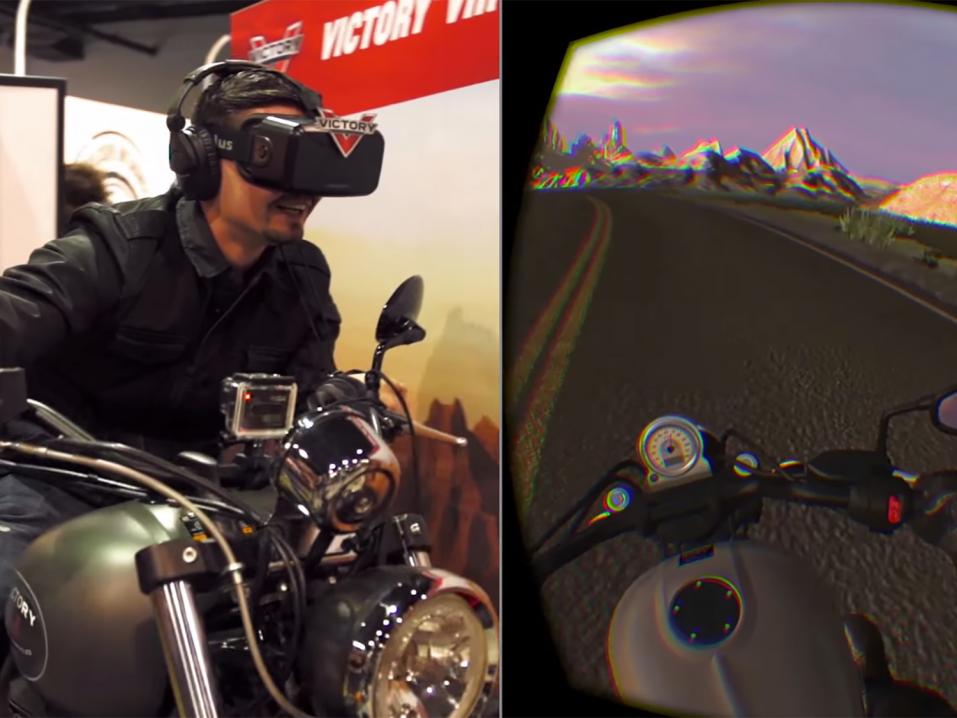 Victory Gunner ja Oculus Rift -3D-laseilla toteutettu virtuaaliajelu Sturgisiin.