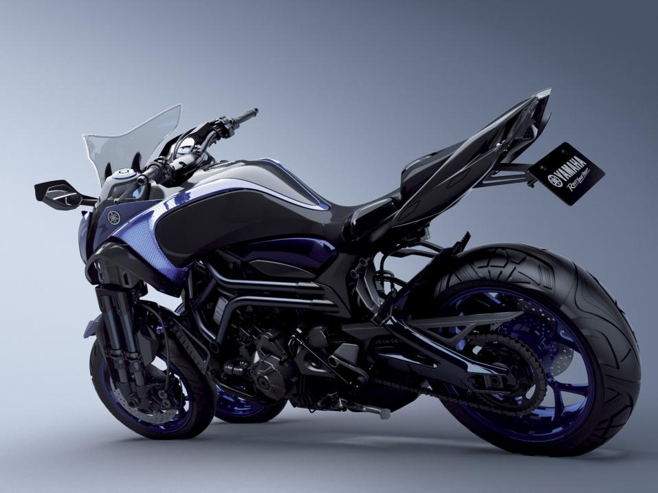 Yamahan kantattava kolmipyörä MWT-9  -konsepti Tokiossa 2015.