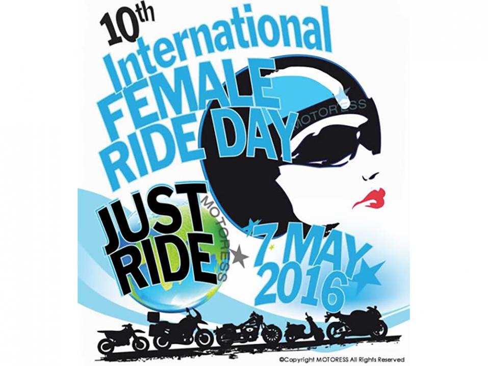 Kansainvälisen Naismotoristien päivän logo by Motoress.