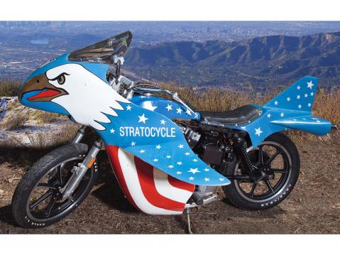 Bud Ekinsin rakentama 1976 Harley XLCH Sportster 1000 'Stratocycle'.