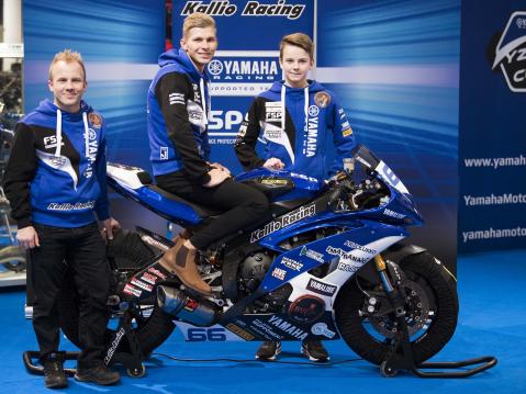 Vesa Kallio, Niki Tuuli ja Kimi Patova. Kuva Kallio Racing.