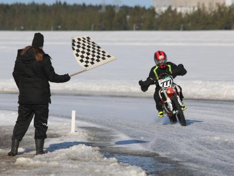 Junior-luokan Viktor Leppänen oli päivän ensimmäinen voittaja. Kuva: Juha Harju