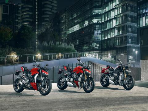 Vuosimallin 2022 Ducati Streetfighter tuoteperhe.