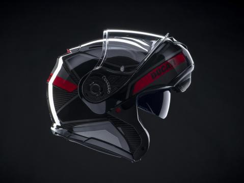 Ducati Horizon V2, avattava hiilikuitukypärä.