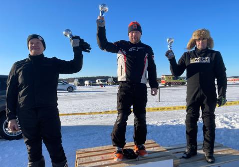 Master-luokan voittoon ajoivat Sami Kemppainen (vas.), Mikko Huttunen ja Janne Rantala.