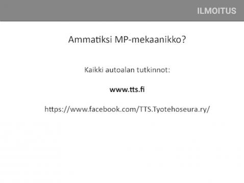 Lisätietoja mp-mekaanikon koulutuksesta TTS:stä.