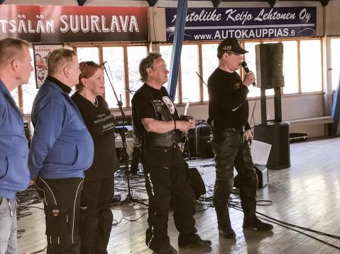 Lopuksi SMOTO esitteli toimintaansa. Menossa on veripalveluvastaava Simo Ruuskan puheenvuoro.