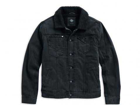 Men's Sherpa Fleece Collar Denim Jacket