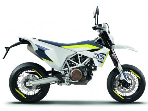 Mallivuoden 2019 Husqvarna 701 Supermoto.