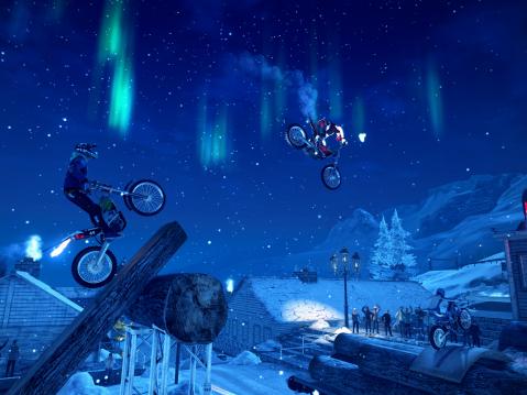 Kotimaisen Trials Rising -taitopelin ruutukaappaus.