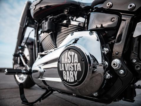 Harley-Davidson Fat Boy Softail -mallista tehty 'Fat Boy T2', Terminator 2 -elokuvan henkeen rakennettu custom voitti pohjoismaiden kisan.