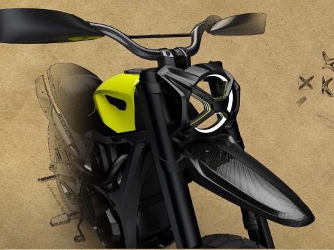 Peter Harkinsin luonnos tulevaisuuden Scrambler Ducatiksi.