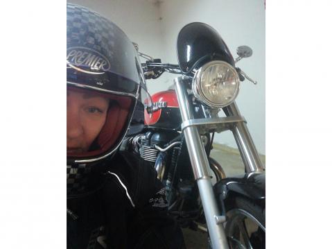 Mari ja Triumph Speedmaster.