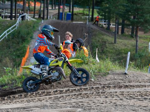 Sami Oinonen MX50 Heinola 2021. Kuva MX-liigan Tiedotus.