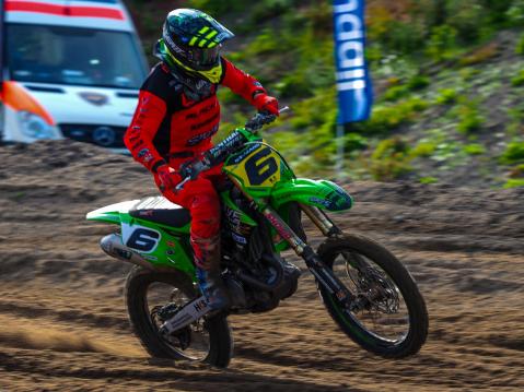 Teemu Makkonen oli MX1-luokan SM-pisteissä kahdeksas. Kuva sennika.