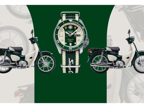 Seiko 5 Sports Honda Super Cub Limited Editionin väritykse