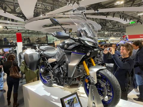 Tracer 9 GT+ oli yksi Yamahan EICMA:ssa ensi kertaa näytillä olleista malleista.