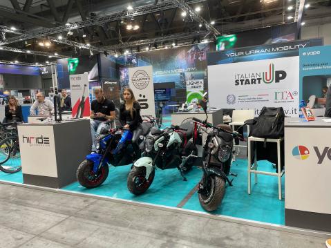 EICMA:ssa oli esillä useita italialaisia start up yrityksiä.