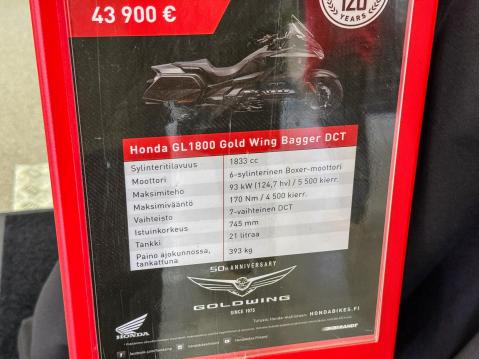 Gold Wing Baggerin perustiedot.