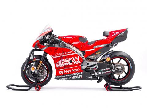 Andrea Dovizioson 2019 Ducati GP19 Desmosedici Factory Race Bike.