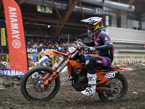 Kasimir Hindersson 480, Tampere Supercross 2025, lauantai. Kuva Antti Peltola.