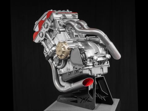 MV Agusta esitteli EICMA-messuilla uuden 5-sylinterisen 'quadrato'-moottorialustan.