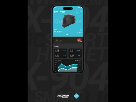 Nolan X-904 UC:n mukana tulee puhelinsovellus.