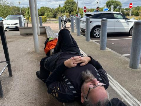 Välipala- ja levähdystauko Merceuilissa.