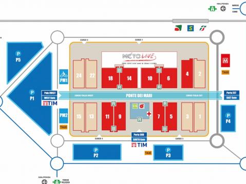 EICMA 2025 oli laajentunut yhdeksään isoon näyttelyhalliin, joissa oli näytteillä yli 2 000 eri brändiä.