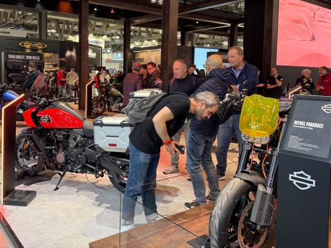 Harley Davidsonin osasto.