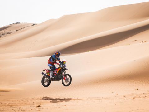 Edgar Canet, KTM, tuli toiseksi 7. etapilla. Kuva A.S.O./A.Vincent/DPPI.