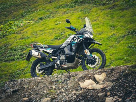 Moottori-lehden CFMoto 800 MT-X -käyttötestipyörä 2025. Kuva Jari Saarentaus.