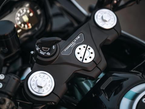 Ducati Formula 73 vuosimallia 2026. Valmistusnumeron laatta sijaitsee yläkolmiossa.