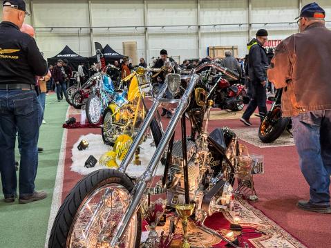 Show-pyörien osasto oli näyttävä.