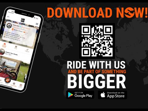 WRWR-viestisovelluksen voit ladata joko iOS- tai Google-sovelluskaupasta.