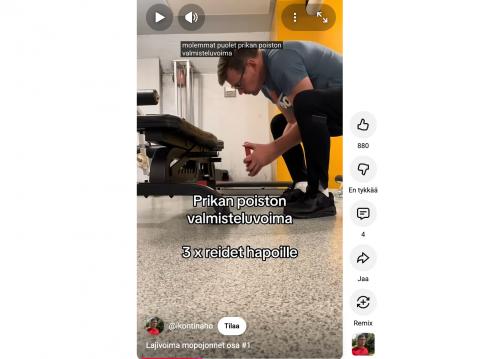 Kontinahon Mopojonne-treeniä.