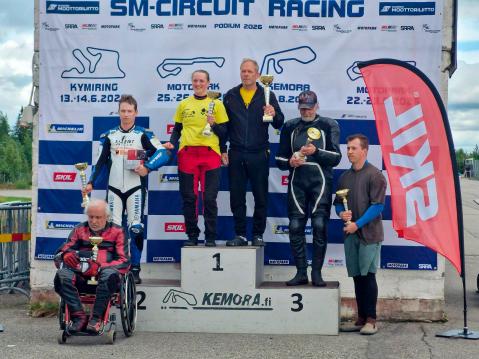 Sunnutain osakilpailussa kolmen kärki pysyi samana. Kuva: Artiola Sidecar Racing arkisto