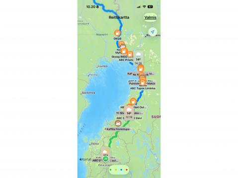 RouteWeather Nordic -appi.