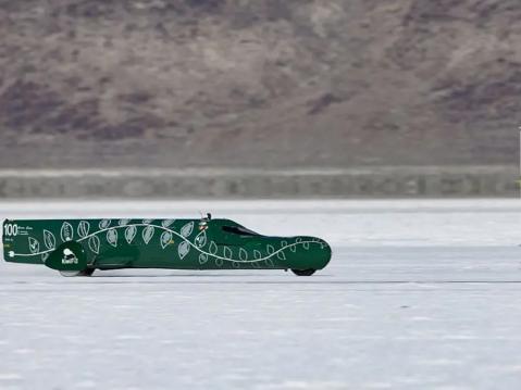 Eva Hakansson (Green Envy ) Bonneville 2026. Kuva Scooter Grubb.
